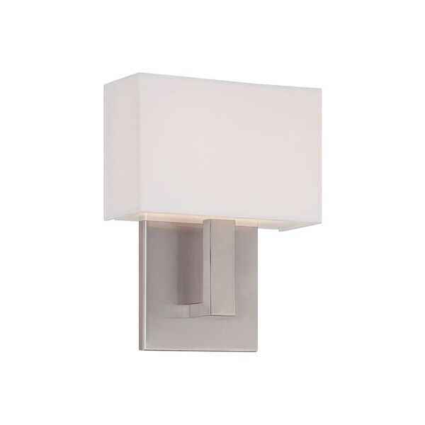 Dweled Manhattan 7in LED Fabric Wall Sconce 2700K in Brushed Nickel WS-131 - main